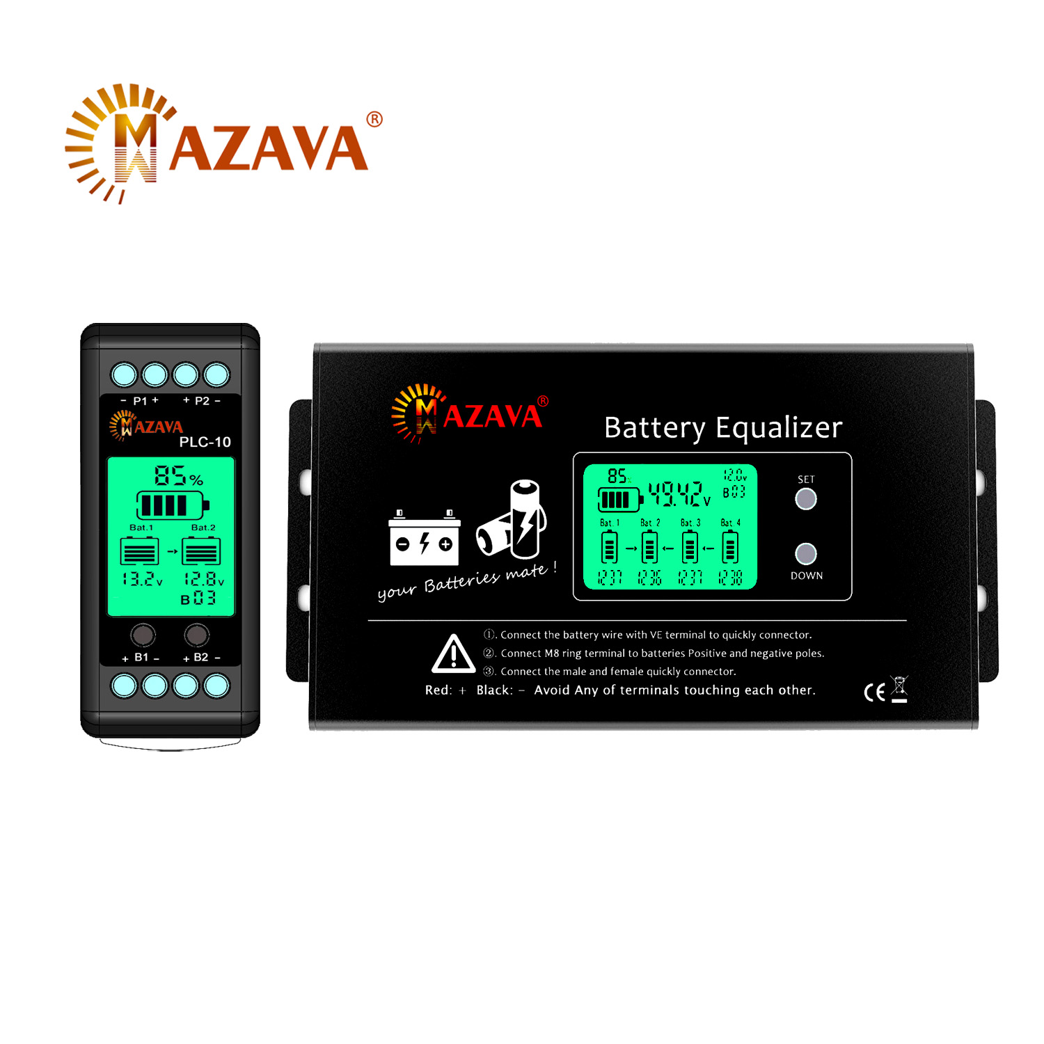 Battery Equalizer Balancer - MAZAVA PLC-10 HX02 Batterij Balancer 2S