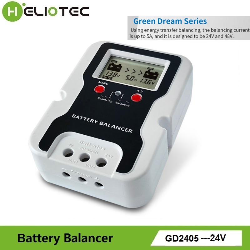 Battery Equalizer Balancer - HELIOTEC 24V LED Display Batterij Equalizer