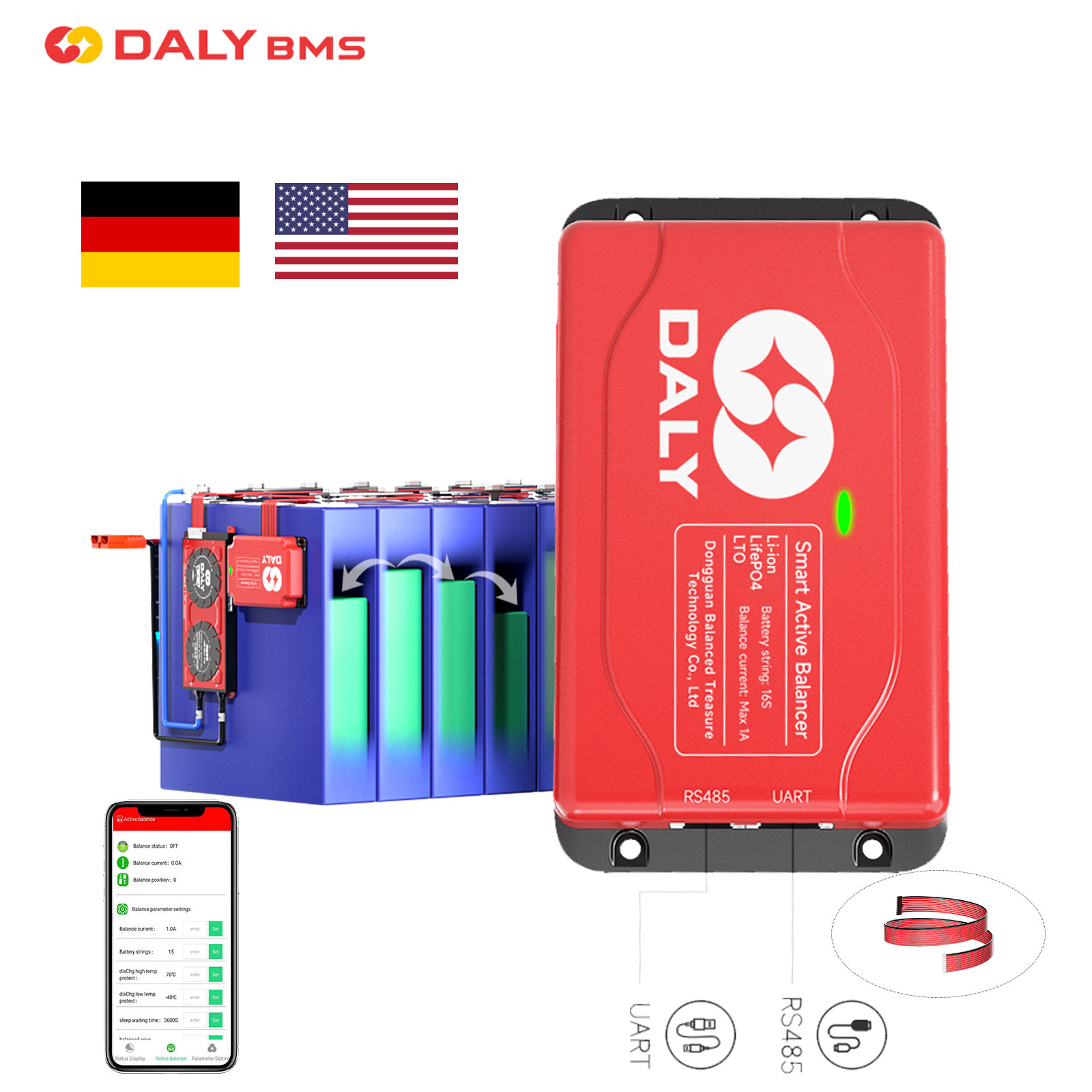 Battery Equalizer Balancer - Daly 1a Actieve Equalizer Balancer Slimme